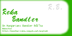 reka bandler business card